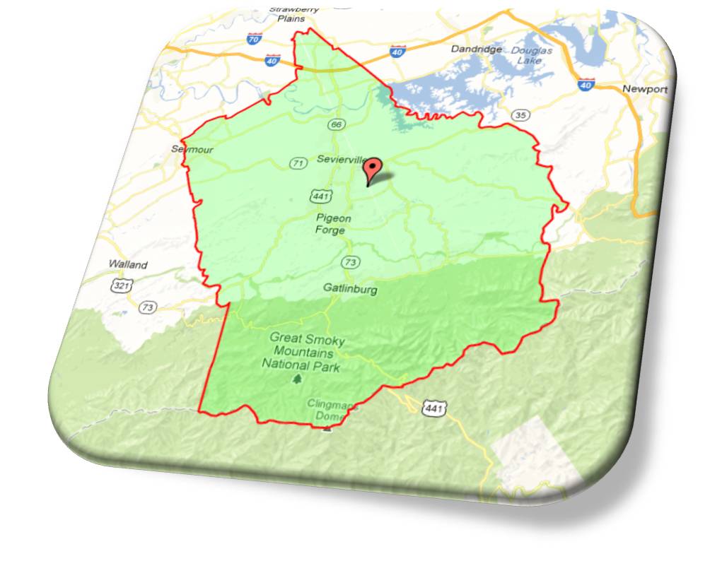 Sevier County Map
